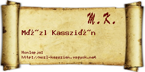 Mözl Kasszián névjegykártya